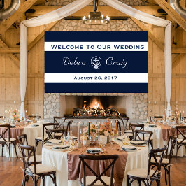 Lona Banner Boda náutico 3' x 5'