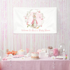 Lona Banner Chica de Baby Shower de Peter Rabbit