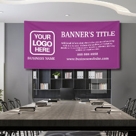 Lona Banner comercial con logotipo moderno
