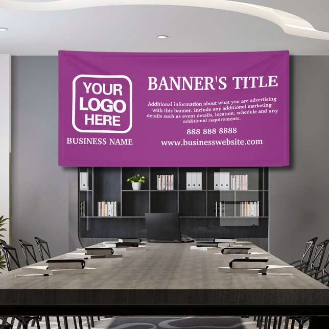 Lona Banner comercial con logotipo moderno (Subido por el creador)