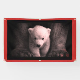 LONA BANNER CON CUBO DE OSO