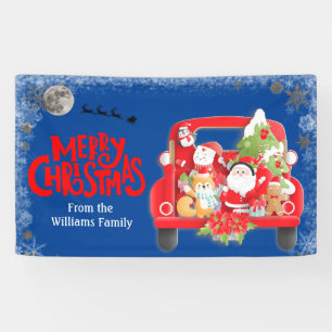 Lona Banner con el nombre de la familia de un camión na