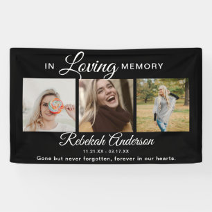 Lona Banner conmemorativo moderno de 3 Collages de foto