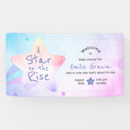 Lona Banner cubierto de Baby Shower | Tema estrella