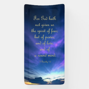 Lona Banner de aliento - 2 Timothy 1:7
