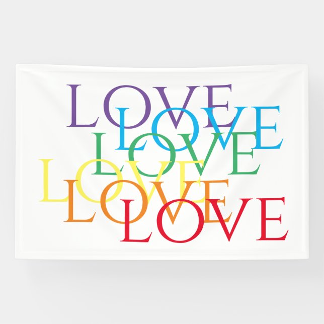 Lona Banner de AMOR DE RAINBOW 4'x6' (Horizontal)