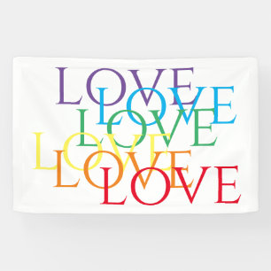 Lona Banner de AMOR RAINBOW 2.5'x4'