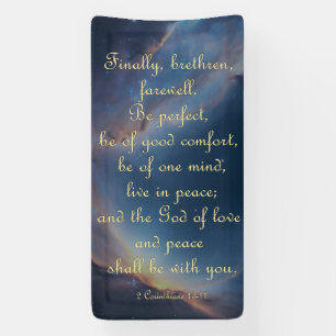 Lona Banner de animacion - 2 Corinthians 13:11