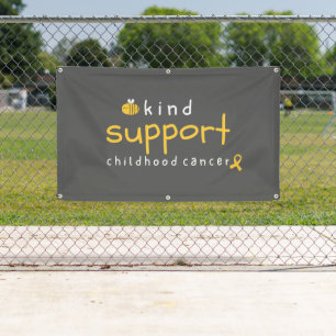 Lona Banner de apoyo al cáncer infantil