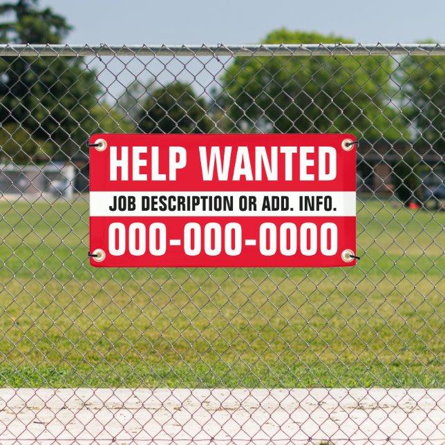 Lona Banner de ayuda buscado de 1' X 2' (in situ)