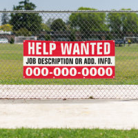 Banner de ayuda buscado de 2,5' X 6'