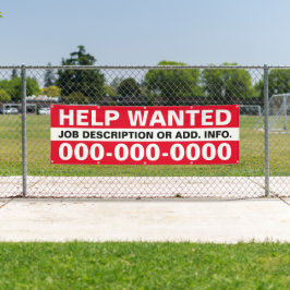 Lona Banner de ayuda buscado de 2,5' X 8'