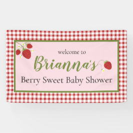Lona Banner de Baby Shower Berry Sweet