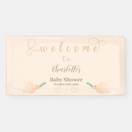 Lona Banner de Baby Shower Cute Baby Dove