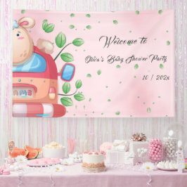 Lona Banner de Baby Shower de cordero para bebé