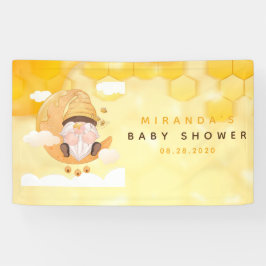 Lona Banner de Baby Shower de las abejas de Gnomes Hone
