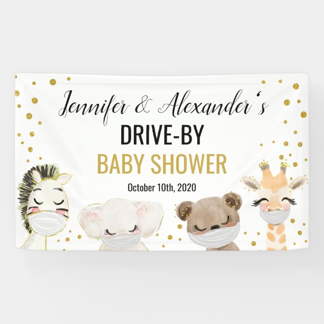 Lona Banner de Baby Shower de unidad (Horizontal)