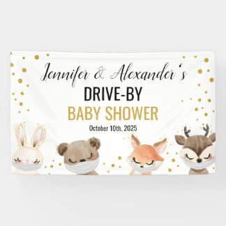 Lona Banner de Baby Shower de Woodland Forest