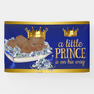 Lona Banner de Baby Shower del niño joven afroamericano