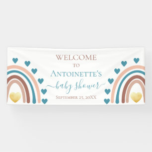 Lona Banner de Baby Shower del Personalizado arcoiris B