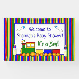 Lona Banner de Baby Shower en el tren Choo Choo