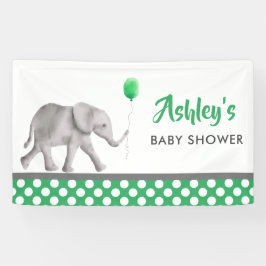 Lona Banner de Baby Shower para elefantes, signo de bie