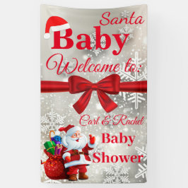 Lona Banner de Baby Shower para Navidades