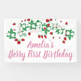 Lona Banner de Berry First Birthday
