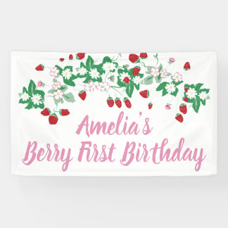 Lona Banner de Berry First Birthday