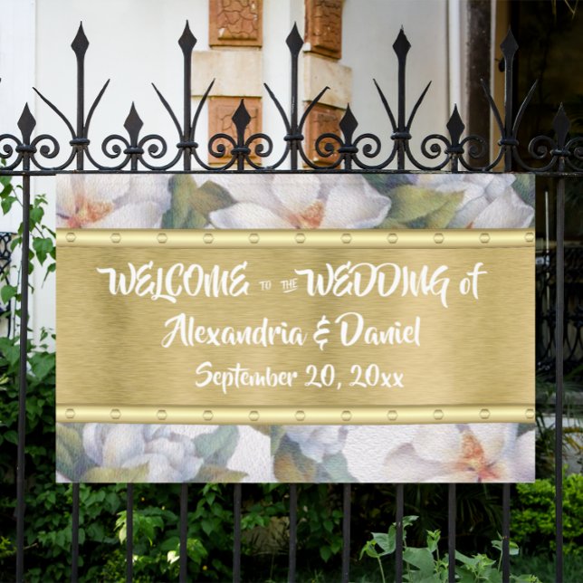 Lona Banner de bienvenida Bandera dorada de la Magnolia (Subido por el creador)