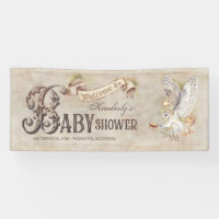 Banner de bienvenida de Baby Shower Magic Owl