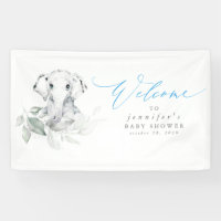 Banner de bienvenida de Baby Shower para Baby Elep