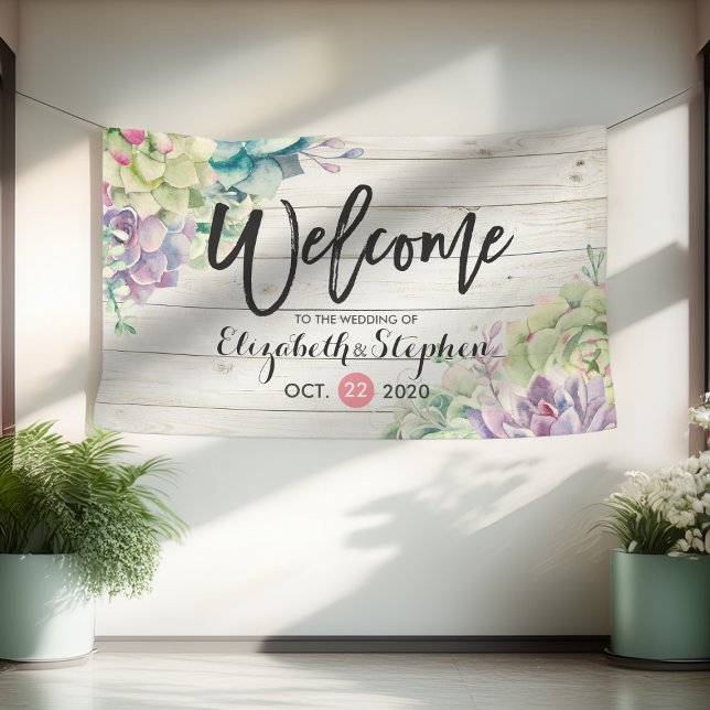 Lona Banner de bienvenida de boda exitoso planta de mad (Subido por el creador)