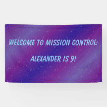 Banner de bienvenida de cumpleaños con tema de esp