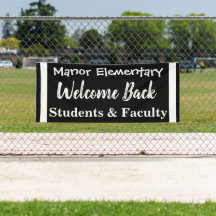 Banner de bienvenida de escuela al aire libre