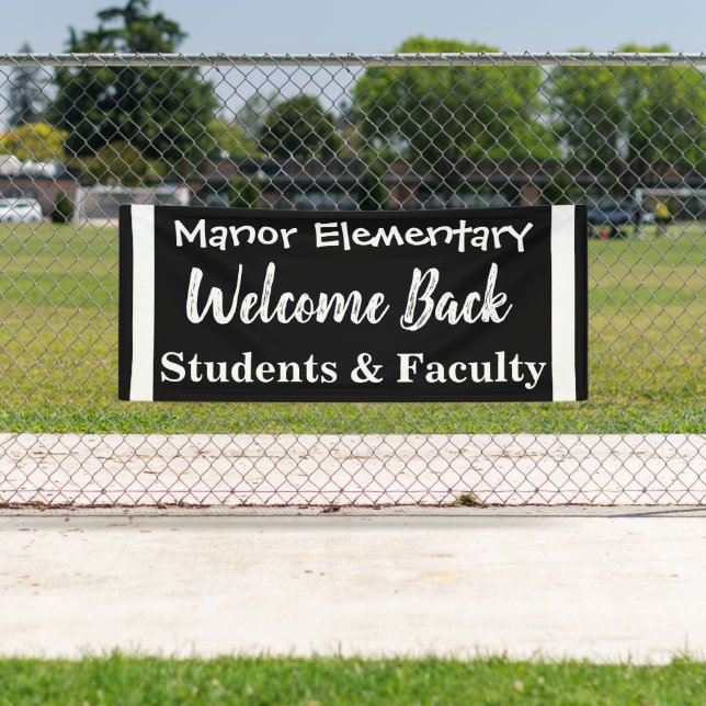 Lona Banner de bienvenida de escuela al aire libre (In situ)
