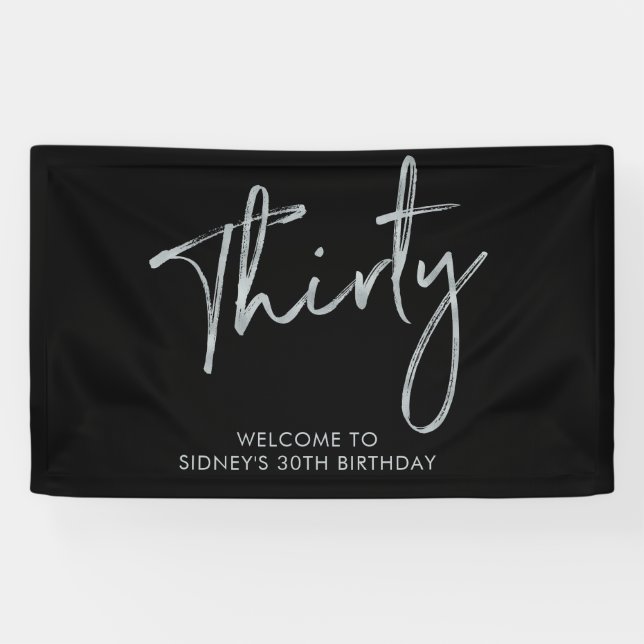 Lona Banner de bienvenida de la fiesta de cumpleaños Si (Horizontal)