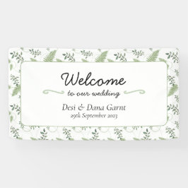 Lona Banner de bienvenida de los Anillos Eucalyptus y F