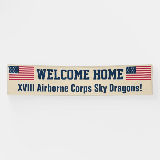 Lona Banner de bienvenida de Personalizado de casa con  (Horizontal)