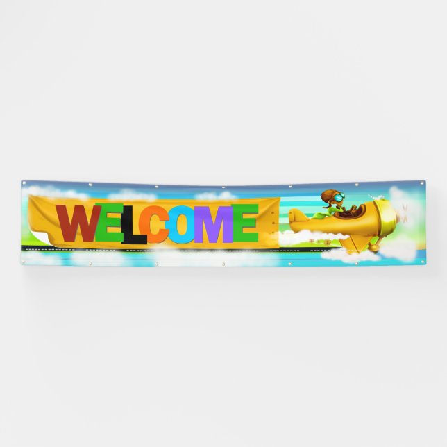 Lona Banner de bienvenida LG y es Adorable (Horizontal)