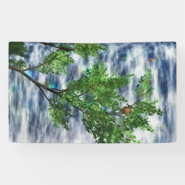 Lona Banner de Birdsnest Falls (Horizontal)