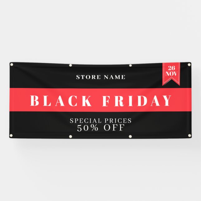 Lona Banner de Black Friday (Horizontal)