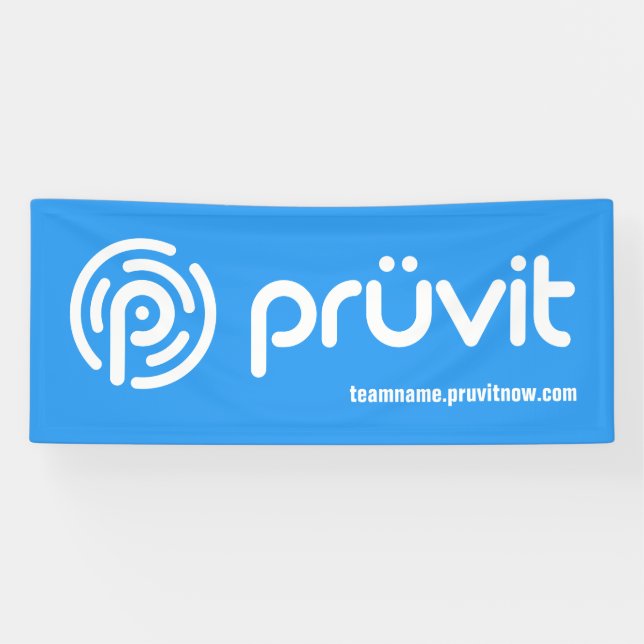 Lona Banner de Blue pruvit (Horizontal)
