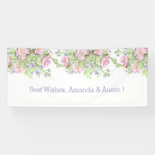 Lona Banner de Boda floral
