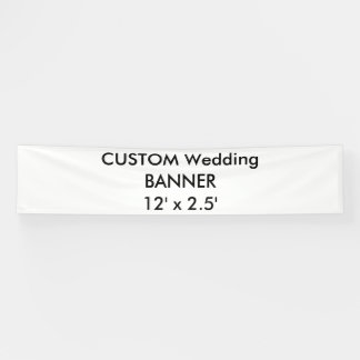 Lona Banner de boda personalizado 12' x 2.5'