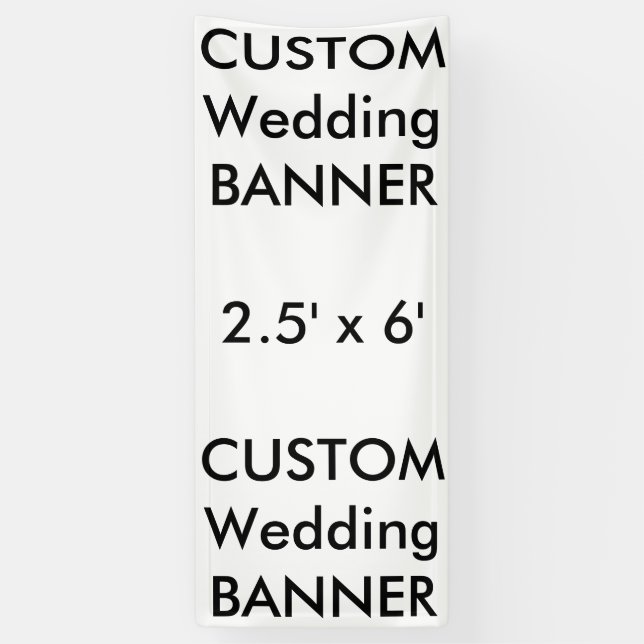 Lona Banner de boda personalizado 2,5' x 6' (Vertical)
