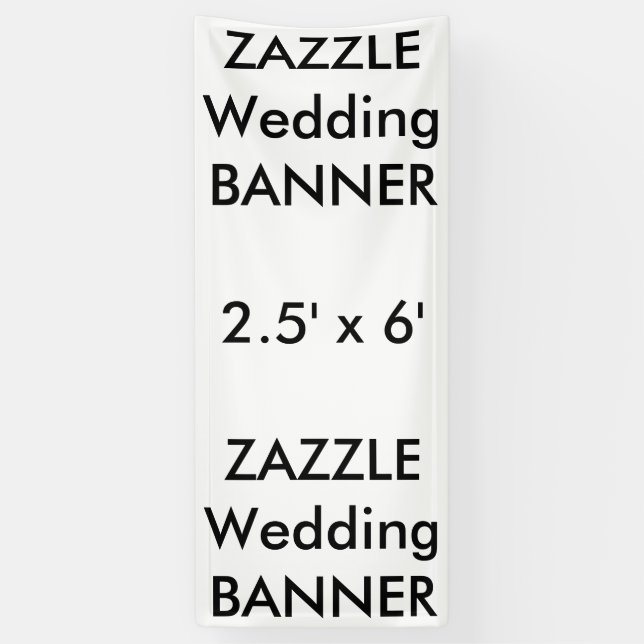Lona Banner de boda personalizado 2,5' x 6' (Vertical)