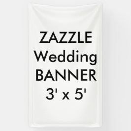 Lona Banner de boda personalizado 3' x 5'