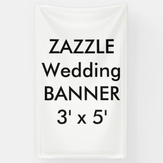 Lona Banner de boda personalizado 3' x 5'