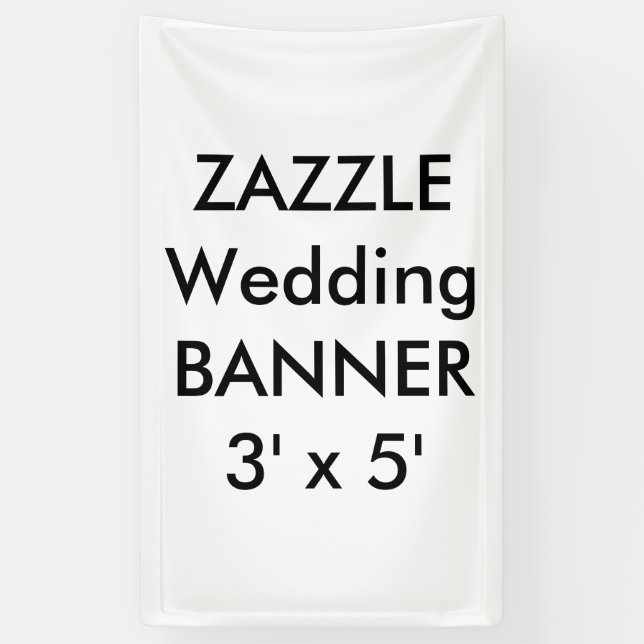 Lona Banner de boda personalizado 3' x 5' (Vertical)